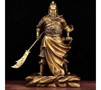 Estatua China de Cobre Puro Feng Shui Guan Gong Dios de la Riqueza Decoración del hogar y la Oficina Wu Dios de la Riqueza Estatua de Guan Yu Los Mejores Regalos de Muebles, 19 * 10 * 25 cm, 2,3 kg