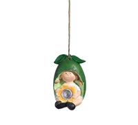 Estatua colgante de jardín de frutas con luces LED solares adecuada para uso en exteriores. Figura decorativa de luz para exteriores, decoración adecuada para terraza, balcón, patio, decoración