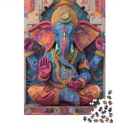 Estatua Colorida de Ganesha 1000 Piezas Stock De Cartas Premium Rompecabezas Clásicos Pareja Socios Alivio del Estrés Decoración De Paredes Paquete De Valor 52x38cm/1000pcs
