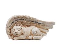 Estatua conmemorativa de perro ángel para mascotas, estatua conmemorativa de perro durmiendo, estatua conmemorativa para honrar a los seres queridos, mascota, artesanía creativa, adorno para el hogar,