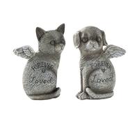 Estatua Conmemorativa Para Mascotas, Diseño Simple Y Elegante, 1 Pieza, Piedra Conmemorativa Del Gato Ángel, Pequeña Escultura De Jardín, Colocación Compacta Y Versátil, Para Oficinas, Cafés, Librería