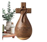 Estatua cristiana - Figura religiosa católica hecha a mano de madera, escultura de arte, decoración devocional | de escritorio sagrado, estantería, pantalla, oración, hogar, dormitorio, salón