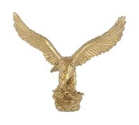 Estatua de águila de Resina, Escultura Coleccionable de águila Viva de Oro Grande para Decoración de Casa de Granja