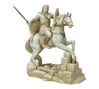 Estatua de Alejandro Magno a caballo, escultura de mármol fundido de 6.3 pulgadas, color pátina, hecha a mano en Grecia, decoración griega clásica