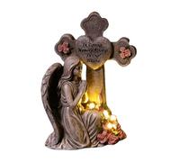 Estatua de ángel al aire libre genérica | Decoración floral de simpatía para el patio, Estatua Ángel de jardín Decoración al aire libre | para jardín Césped Patio Cementerio Tumba Mujeres Niñas Mamá