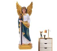 Estatua de ángel de resina - Decoración de mesa de ángel, Decoración de mesa de ángel, Estatua de San Rafael Arcángel de resina | Figura navideña de Festival Supply para muebles de TV, mesitas de noch