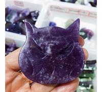 Estatua De Animal Pulido Tallado A Mano De Piedra De Mica Púrpura Natural Para Regalo De Decoración Del Hogar