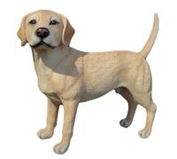 Estatua de animales de jardín, figuras de labrador lindas y realistas, adornos conmemorativos coleccionables de perro de césped al aire libre