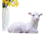 Estatua de animales genérica, en forma de oveja, estatua de oveja, para el hogar, el salón, el alféizar de la ventana, el jardín, el jardín, el parque y el pasillo
