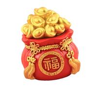 Estatua de árbol de dinero de resina, bolsa de bendición, esculturas, adorno Fengshui para el hogar, oficina, decoración de escritorio, coleccionables, bolsa de bendición