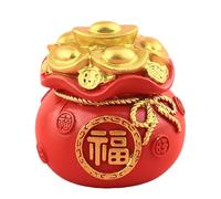 Estatua de árbol de dinero de resina, bolsa de bendición, esculturas, adorno Fengshui para el hogar, oficina, decoración de escritorio, estatua de árbol de dinero de resina coleccionable