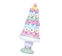 Estatua de árbol de huevos de Pascua con diseños de flores para el hogar u oficina, decoración de mesa, festival, decoración de tartas, adorno de Pascua
