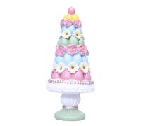Estatua de árbol de huevos de Pascua con diseños de flores para el hogar u oficina, decoración de mesa, festival, decoración de tartas
