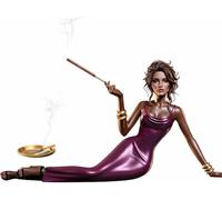 Estatua de Aroma de cerámica Artesanal, Estatua escultural de aromaterapia, Incienso, Donde la Escultura se Encuentra con la Serenidad, para Sala de Yoga, Sala de Estar, Dormitorio, decoración (F)