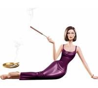 Estatua de Aroma de cerámica Artesanal, Estatua escultural de aromaterapia, Incienso, Donde la Escultura se Encuentra con la Serenidad, para Sala de Yoga, Sala de Estar, Dormitorio, decoración (C)