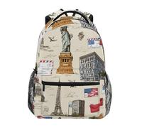 Estatua De Arquitectura De Sellos Mochila Del Ordenador Unisex Mochila Informal Antirrobo Mochilas Deportivas Para Trabajo Viaje Vuelta Al Cole 29X40Cm