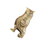 Estatua de bronce antiguo de búho de bronce antiguo ZUN hecha a mano para decoración del hogar, réplicas de artefactos culturales, adorno de ritual chino antiguo en forma de búho ZUN de bronce