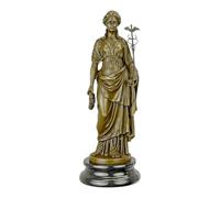 Estatua de bronce Athena Minerva - Diosa griega romana de la sabiduría y la guerra | Bronce real sobre base de mármol natural | Hecho a mano en Grecia | Escultura de 13.2 pulgadas