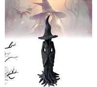 Estatua de Bruja, Encantadora Estatua de Resina Pintada a Mano, La Guardiana de tu Hogar, Figura Gótica de Halloween, Decoración Retro de Halloween para Jardín e Interiores (7.87")