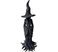 Estatua de bruja encantadora pintada a mano, hogar gótico de resina con misterioso tema de maldición, estatua de bruja de resina para figuras de decoración del hogar figuras coleccionables,1 Pcs