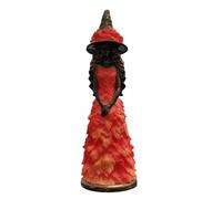 Estatua de bruja-Figurine de mesa de resina, arte de la exposición del | Figura de resina hecha a mano | Estantería de fiesta de Halloween, diseño detallado de la cosecha de otoño que crea una am