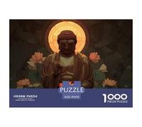 Estatua de Buda 1000 Puzzle Adulto Rompecabezas DIY, Pasatiempo Creativo, Regalo, Diversión Sagrado Rompecabezas Familiar Clásicos para Adultos Y Niños A Partir70x50cm/1000pcs