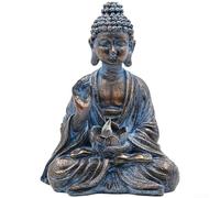Estatua de Buda alimentada por energía solar con diseño de loto para decoración de jardín, figura zen de resina pintada a mano con luz para patio al aire libre, camino y patio, adorno budista sereno