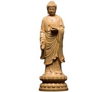 Estatua de Buda de boj de diseño Exquisito, Estatua China de Buda Gautama, Talla de Madera, Escultura, decoración del hogar, Regalos, Obras de Arte