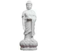 Estatua de Buda de cerámica de diseño Exquisito con Base de Loto Estable, Figura de Primera Calidad, Escultura de meditación, decoración Espiritual, Obra de Arte.