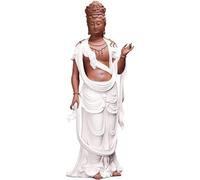 Estatua de Buda de cerámica de diseño Exquisito, Tres Santos del Oeste, Adornos de Escritorio, estatuilla de Buda para decoración Zen, Escultura, Obra de Arte de 22 x 20 x 65 cm