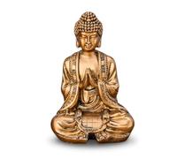 Estatua de Buda de Oro Meditación - Estatuilla Decoración Zen y Feng Shui - Aporta Espiritualidad a tu Interior y Ambiente Relajante - Estatua de la Cartera - Altura: 12cm - Zen'Light
