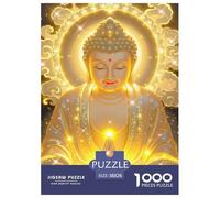 Estatua de Buda de Oroen Aura 1000 Piezas Adultos Puzzle Niños Regalo DecoracióN Familiar Entretenimiento Adultos 38x26cm/1000pcs