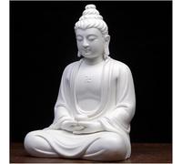 Estatua de Buda de Porcelana Blanca con diseño Exquisito de Shakyamuni, Adorno Artesanal, Escultura, decoración Zen, Figura de Buda, Obra de Arte