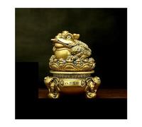 Estatua de Buda de sapo para riqueza y suerte, escultura de prosperidad de Feng Shui, diseño de cornucopia, decoración del hogar, 17 x 17 x 21 cm, regalo de buena fortuna para abundancia y éxito