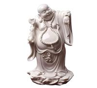 Estatua de Buda, decoración Zen de cerámica para el hogar, adoración, hogar, Porcelana Blanca, Buda de Gran Barriga, Maitreya, Buda Sonriente, Adorno Artesanal, decoración Budista