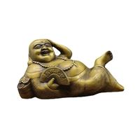 Estatua de Buda, Escritorio de latón Antiguo, artesanías de Buda Maitreya, Adornos para el hogar, Sala de Estar, Adornos, decoración de Bodhisattva, decoración Budista.