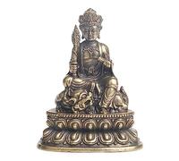 Estatua de Buda, Estatua de Buda Manjushri - Escultura de Bodhisattva de la Sabiduría de latón, 2,51 pulgadas de alto, adorno de Feng Shui de mesa for el hogar religioso, 1 pieza
