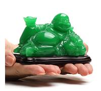 Estatua de Buda Feliz - Sitting Laughing Buddha Feng Shui Figurines Riqueza y Buena Suerte para decoración del hogar y la Oficina - Regalos inspiradores religiosos Felices