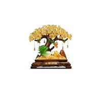 Estatua de Buda Feng Shui Decoración Árbol del Dinero Cristal Decoraciones Chinas Árbol del Dinero Estatuilla del Sapo del Dinero for la Fortuna Riqueza de la Suerte for la Riqueza y la Buena Suerte D