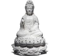 Estatua de Buda Guanyin de Porcelana Blanca de diseño Exquisito para decoración Zen, Figura de Buda, artesanía de Primera Calidad, Escultura, Adorno, Obra de Arte.