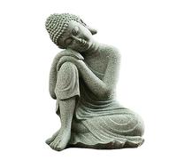Estatua de Buda Mini Buda Buda Adorno Budda Arenisca Descansa Buda Dormido Buddha Accesorios de meditación para Zen Garden Style 1 Buda Estatua