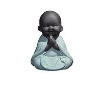 Estatua de Buda Monje Figuras budistas Adornos creativos para el hogar Moderno Accesorios de decoración de la Sala de Estar Escultura de cerámica Artesanía Budismo, I