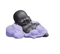 Estatua de Buda Monje Figuras budistas Adornos creativos para el hogar Moderno Accesorios de decoración de la Sala de Estar Escultura de cerámica Arte Artesanía Budismo, F