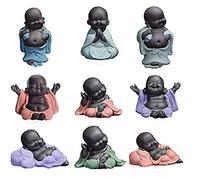 Estatua de Buda Monje Figuras budistas Adornos creativos para el hogar Moderno Accesorios de decoración de la Sala de Estar Escultura de cerámica Arte Artesanía Budismo, Todo