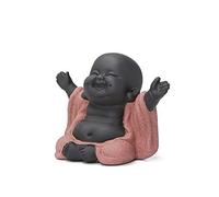 Estatua de Buda Monje Figuras budistas Adornos creativos para el hogar Moderno Accesorios de decoración de la Sala de Estar Escultura de cerámica Artesanía Budismo, A