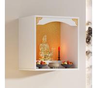 Estatua de Buda montada en la pared, mesa de altar chino para meditación, decoración zen del hogar, exhibición de nicho personal, arte de pared espiritual, decoración de budismo tranquilo