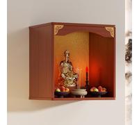 Estatua de Buda montada en la pared, mesa de altar chino para meditación, decoración zen del hogar, exhibición de nicho personal, arte de pared espiritual, decoración de budismo tranquilo
