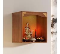 Estatua de Buda montada en la pared, mesa de altar chino para meditación, decoración zen del hogar, exhibición de nicho personal, arte de pared espiritual, decoración de budismo tranquilo