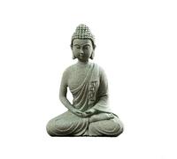 Estatua de Buda para interior y exterior, adorno decorativo de piedra de resina para un ambiente relajante (D)