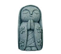 Estatua de Buda, piedra arenisca azul monje, escultura zen en miniatura de 85 g, escultura relajante de estilo japonés que mejora la positividad para la decoración de bonsái de acuario